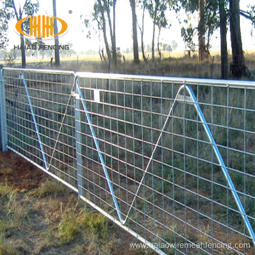 Galvanized Welded Mesh Farm Gate with N brace